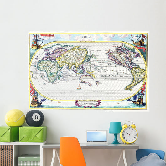 Antique Map 1700 Wall Mural
