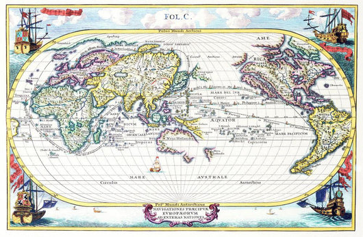 Antique Map 1700 Wall Mural