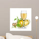 White Wine Glass and Wall Decal