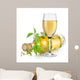 White Wine Glass and Wall Decal