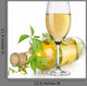 White Wine Glass and Wall Decal