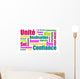 Cloud of Words Color Coaching Wall Mural