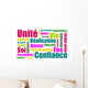 Cloud of Words Color Coaching Wall Mural