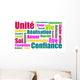 Cloud of Words Color Coaching Wall Mural