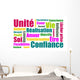 Cloud of Words Color Coaching Wall Mural