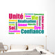Cloud of Words Color Coaching Wall Mural