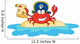 Pirate Crab Holding a Treasure Map on Island Wall Decal