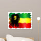 Reggae Singer on Rasta Colors Colors-Man and Rasta-Vector Wall Decal