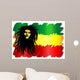 Reggae Singer on Rasta Colors Colors-Man and Rasta-Vector Wall Decal