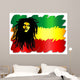 Reggae Singer on Rasta Colors Colors-Man and Rasta-Vector Wall Decal