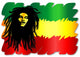 Reggae Singer on Rasta Colors Colors-Man and Rasta-Vector Wall Decal