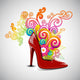 Happy Women's Day greeting card or background with a red ladies Wall Decal
