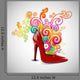 Happy Women's Day greeting card or background with a red ladies Wall Decal