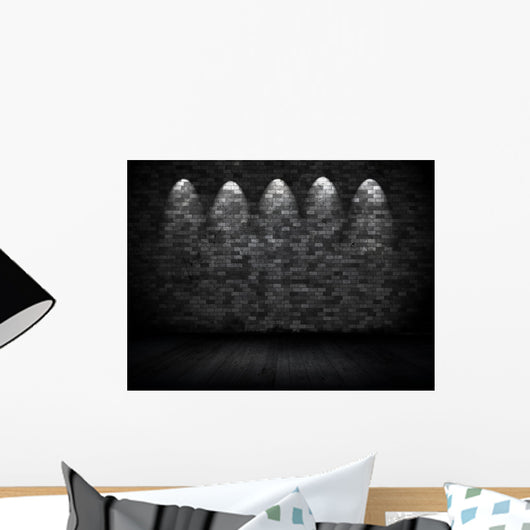 Grunge Wall with Spotlights