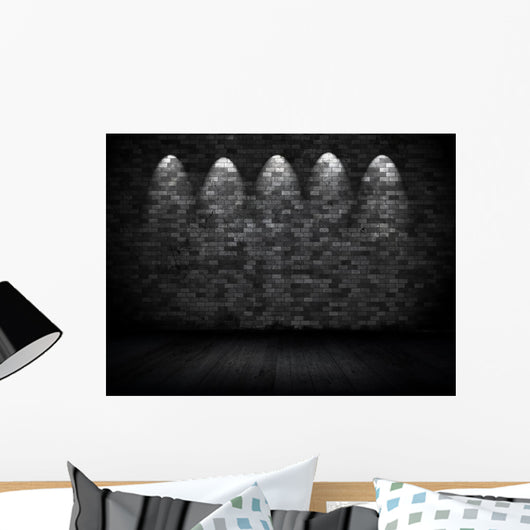 Grunge Wall with Spotlights