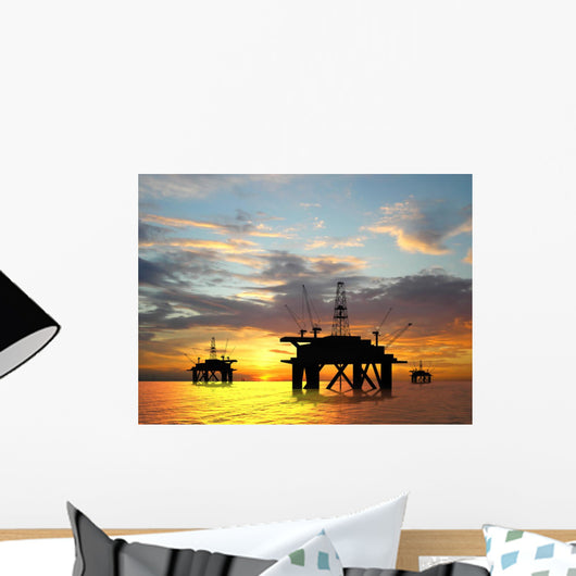 Silhouette Oil Rig