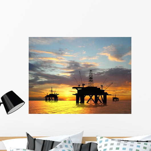 Silhouette Oil Rig