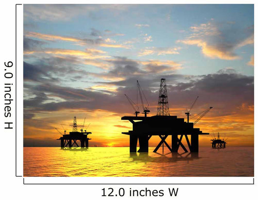 Silhouette Oil Rig