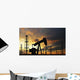 Silhouette Oil Pumps Wall Decal