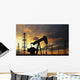 Silhouette Oil Pumps Wall Decal