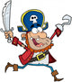Running Pirate Holding up