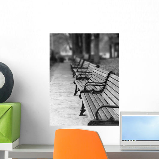 Paris Park Benches Wall Decal