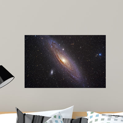 Andromeda Galaxy Wall Mural shown on a wall
