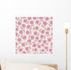 Seamless Pink Floral Pattern Wall Decal