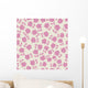 Seamless Pink Floral Pattern Wall Decal