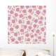 Seamless Pink Floral Pattern Wall Decal