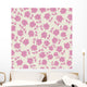 Seamless Pink Floral Pattern Wall Decal
