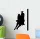 Cowgirl pole bending Wall Decal