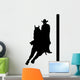 Cowgirl pole bending Wall Decal