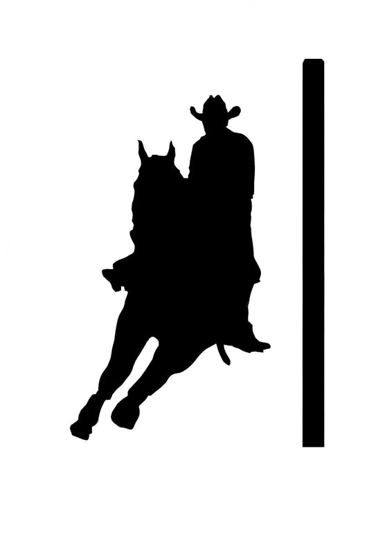 Cowgirl pole bending Wall Decal