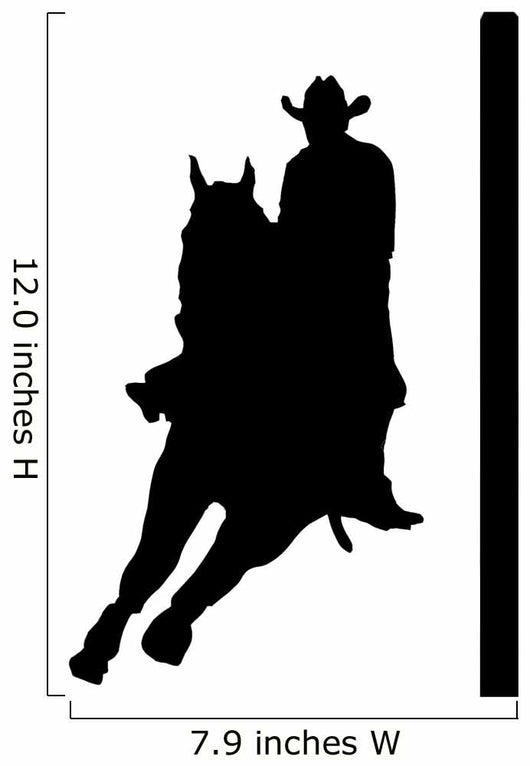 Cowgirl pole bending Wall Decal