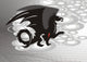 Black Dragon with Blood Wall Mural