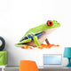 red-eyed tree frog isolated on white Wall Decal