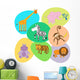Vector set of cute animals Wall Decal