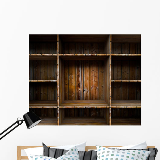 Empty Wood Shelf