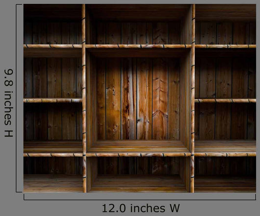 Empty Wood Shelf