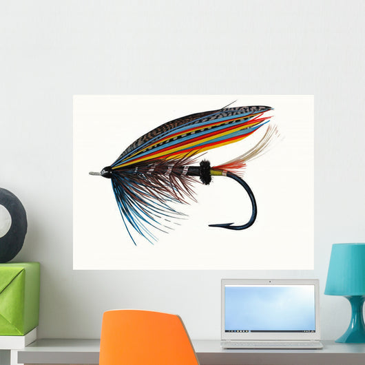 Thunder and Lightning Classic  Salmon Fly Wall Decal