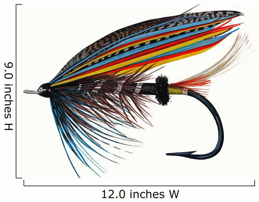Thunder and Lightning Classic  Salmon Fly Wall Decal