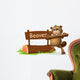 A Beaver Beside the Wooden Signboard Wall Decal