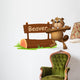 A Beaver Beside the Wooden Signboard Wall Decal