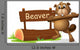 A Beaver Beside the Wooden Signboard Wall Decal