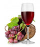 Wineglass and Grapes Basket Wall Decal