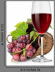 Wineglass and Grapes Basket Wall Decal