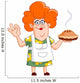 Woman with Pie Wall Decal