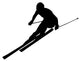 Skier Silhouette 03 Wall Decal