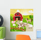 Vector Illustration of Farm Animals Wall Mural